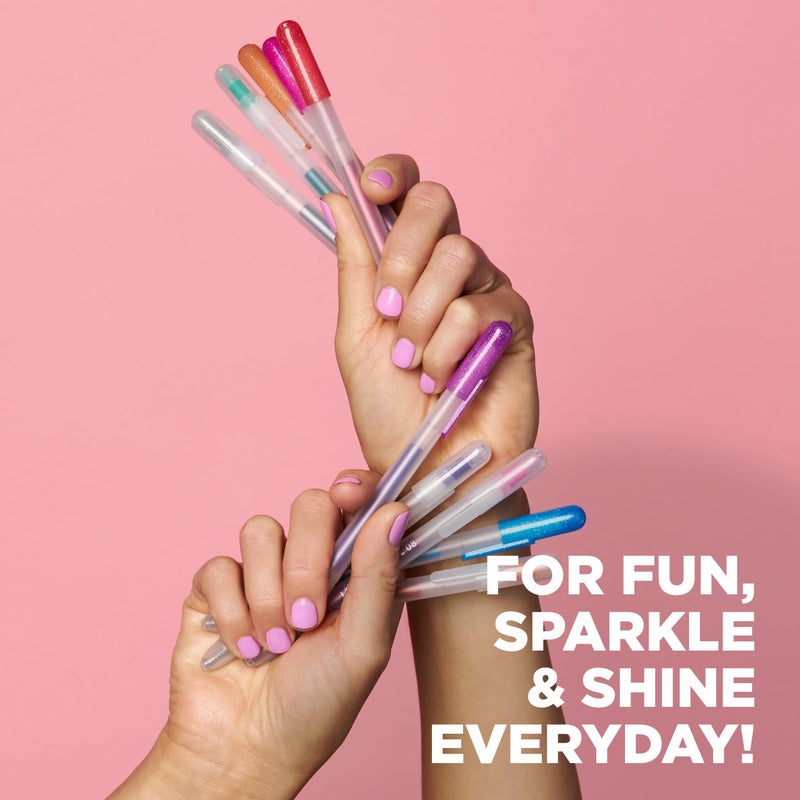 SAKURA Gelly Roll Retractable Gel Pens Colored - Assorted Gel Color Pens with Different Effects - 08 Medium Point Ink Pen for Journaling, Art, or Drawing - 1 Pen Case - Assorted Colored Ink - 24 Pens - Image 5