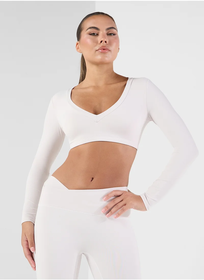 فورورد Wrap Top & Flared Legging Sculpting Set