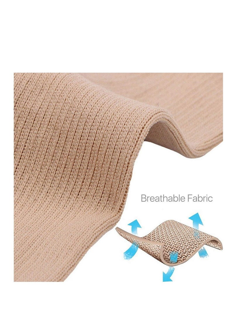 AS SEEN ON TV جوارب مضغوطة مرنة لتخفيف آلام القدم والساق، لون بني، مقاس L\XL - Image 4