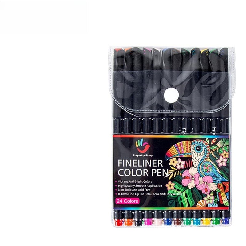 24 Colors Fineliner Fine Point Pens 0.4mm for Journaling Drawing Art Office Supplies - Image 2