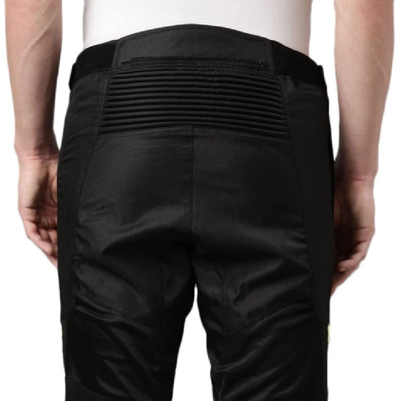 TVS Riding Pants for Men with CE Level-2 Knee Armor, High-Abrasion Resistance |Adjustable Comfort Fit Mesh for Ventilation|Day-Night Reflective Safety|Motorcycle Bike Accessories- (Black/Neon-XL) - Image 4