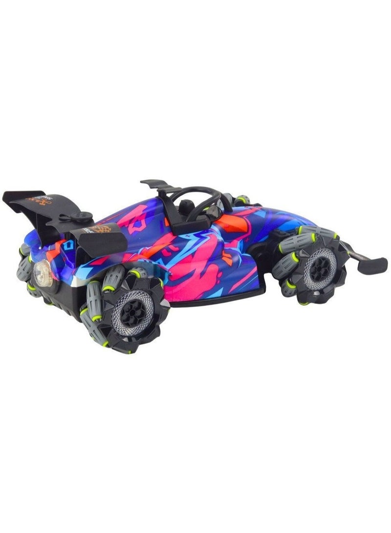1:10 RC Racing Car with Lights, Sounds & Steam Effect | Remote Control Drift Car for Kids & Adults | High Speed Electric RC Vehicle with Realistic Effects | Indoor Outdoor Racing Toy | Rechargeable Remote Controlled Car RC Stunt Car Gift for Boys Girls - Image 2