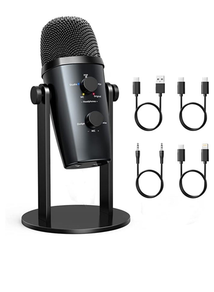 Jmary PW10 Professional Metal Voice Recording Usb Condenser Studio And Podcast Recording Gaming Microphones - Image 1