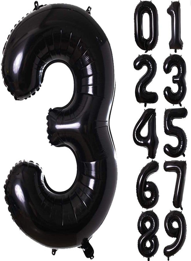 Atpata Funky Black Number Foil Balloons for Numeric Milestone Parties (40 INCH, 3) - Image 2