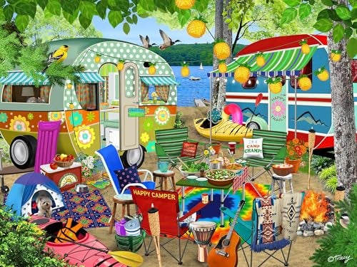 Ceaco - Tracy Flickinger - Gone Camping - 500 Piece Jigsaw Puzzle - Image 2