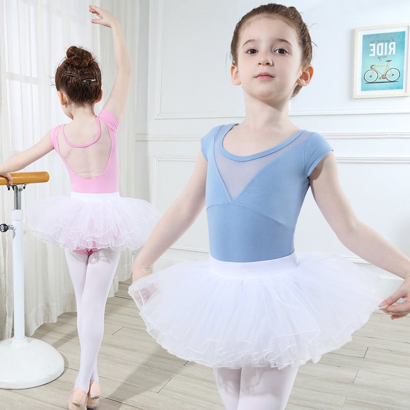 Children'S Dance White Veil Skirt Girls' Skirt Short Skirt Dancing Ballet Tutu Skirt Practice Skirt Dancing Dress Skirt - Image 4