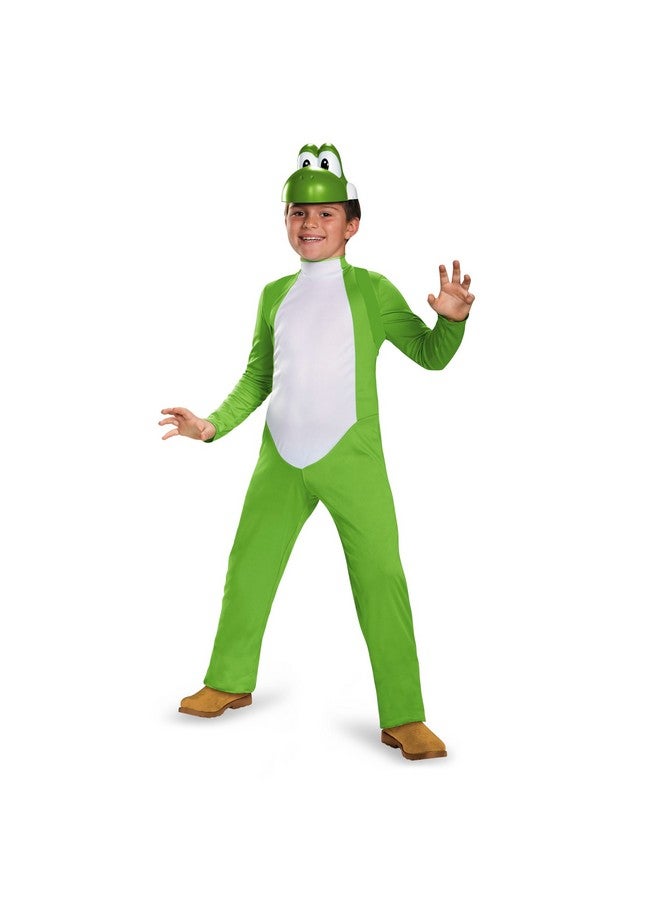 Nintendo Yoshi Deluxe Costume, Official Nintendo Super Mario Costume, Kids Size Large (10-12) - Image 1