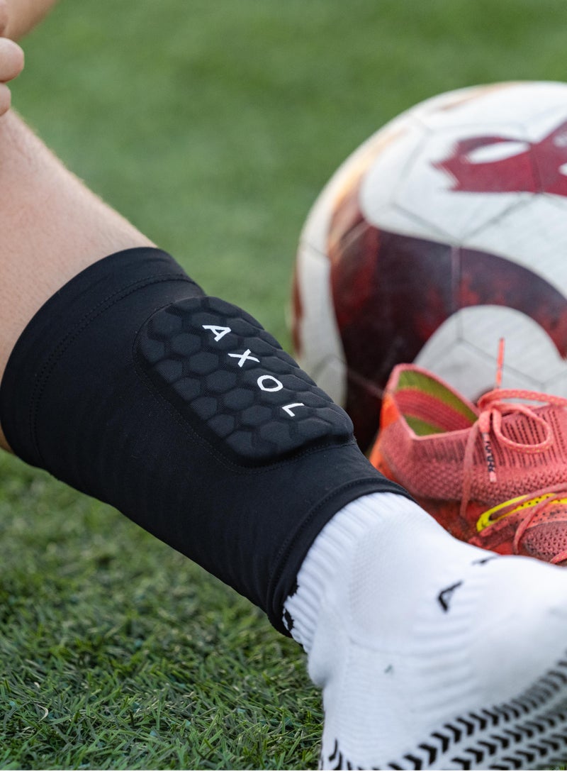 AXOL Built In Sleeve Shin Pads | Ultra Protection Gel for Youth | Ages 6-13 | Lightweight, Slip-Free Football Protection - Image 5