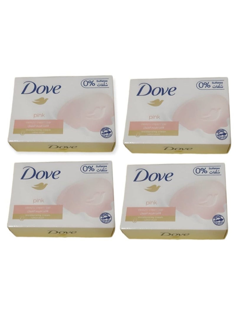 دوف صابون كريم الجمال المرطب بيوتي بار زهري  4 قوالب