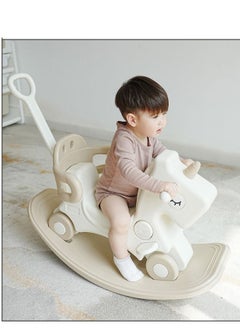 BEIE BEIE Unicorn Rocking Carriage with Seat Cushion-Musical Model Traditional Toy for Nursery & Playroom Kids, Best Birthday Gift for Toddler's Boys and Girls  - Image 3