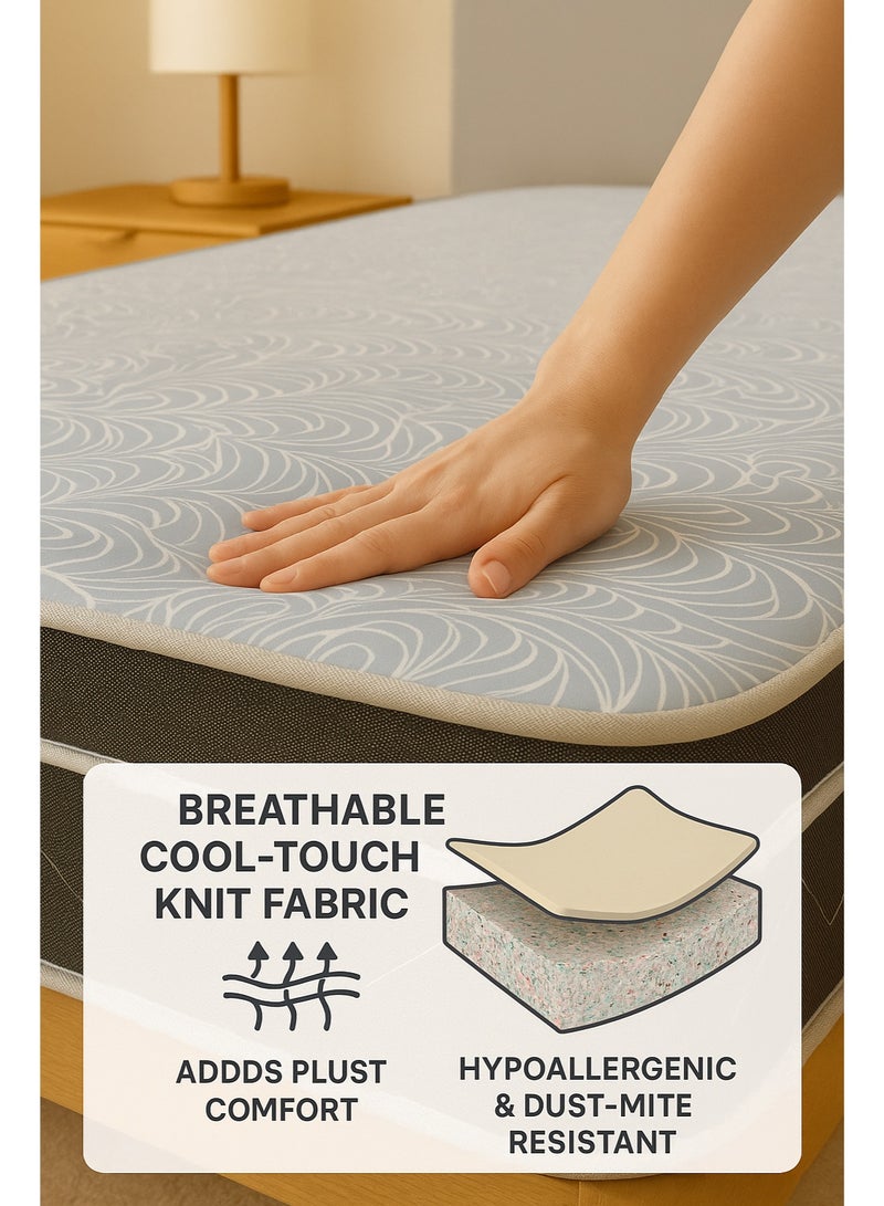 Harmony Home Box Top Medical Mattress 120×190 cm | Orthopedic Medium-Firm | 20 cm | Breathable Knit | Hypoallergenic | UAE - Image 5