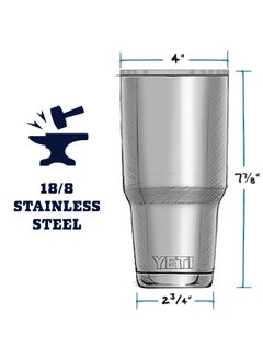 YETI Rambler 30 oz Stainless Steel Vacuum Insulated Tumbler w/MagSlider Lid  - Image 2