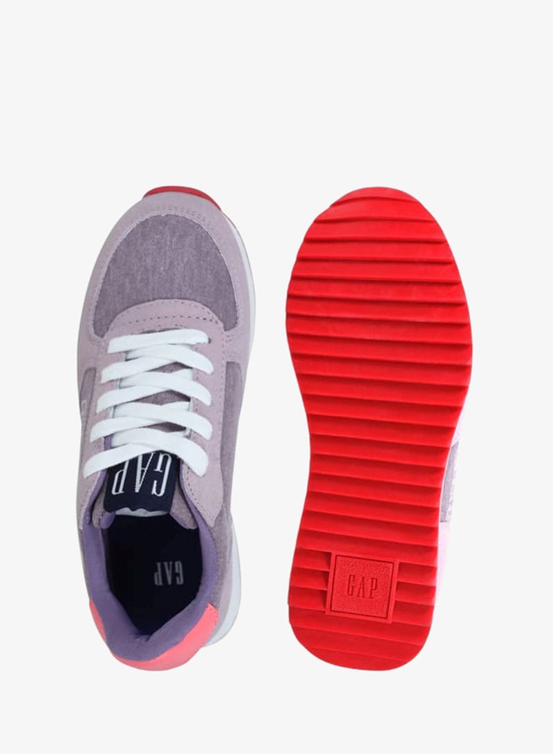 GAP Girls' Panelled Sneakers with Lace-Up Closure - Image 3