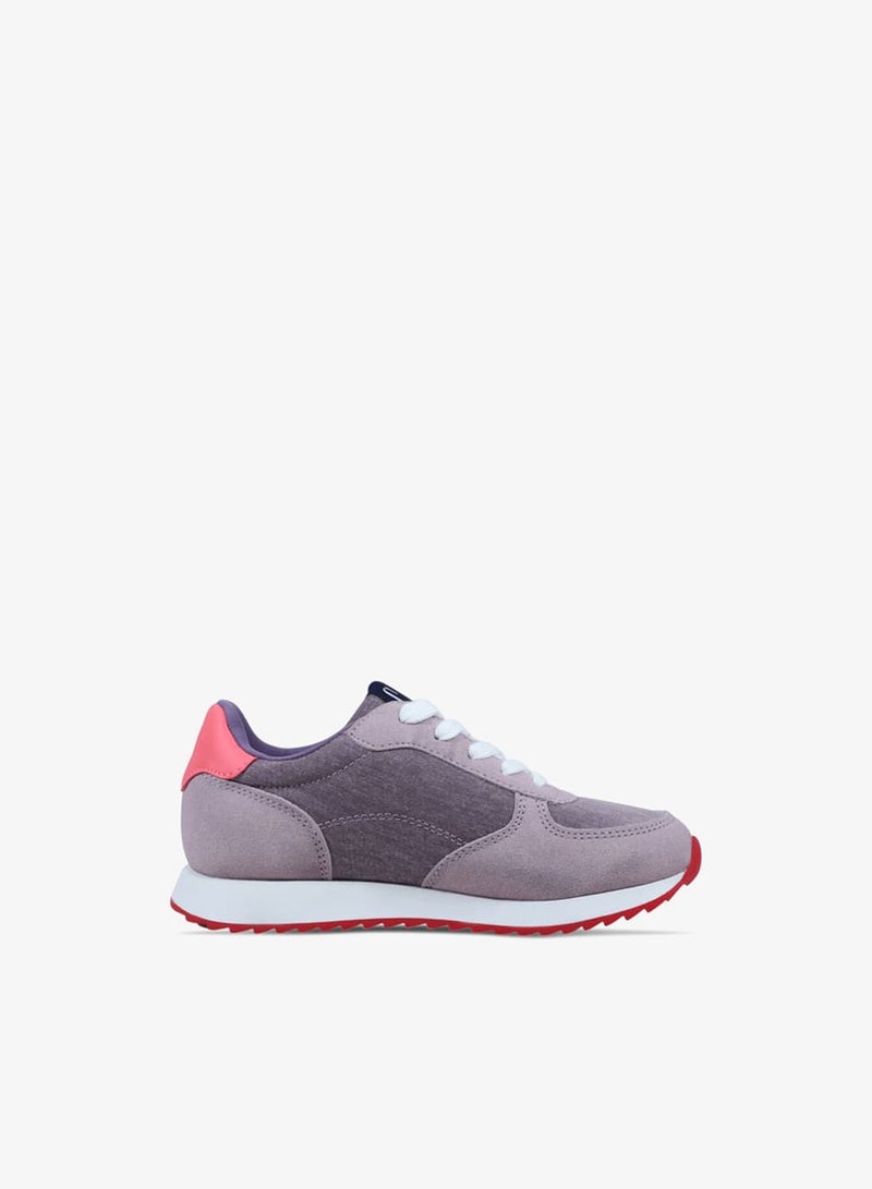 GAP Girls' Panelled Sneakers with Lace-Up Closure - Image 1