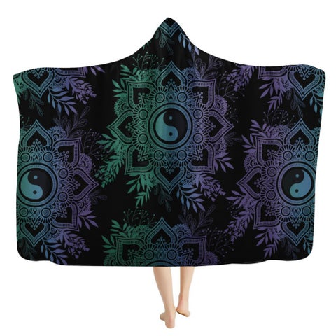 Generic Tribal Totem Print Large Hooded Blanket XINGW622Z90