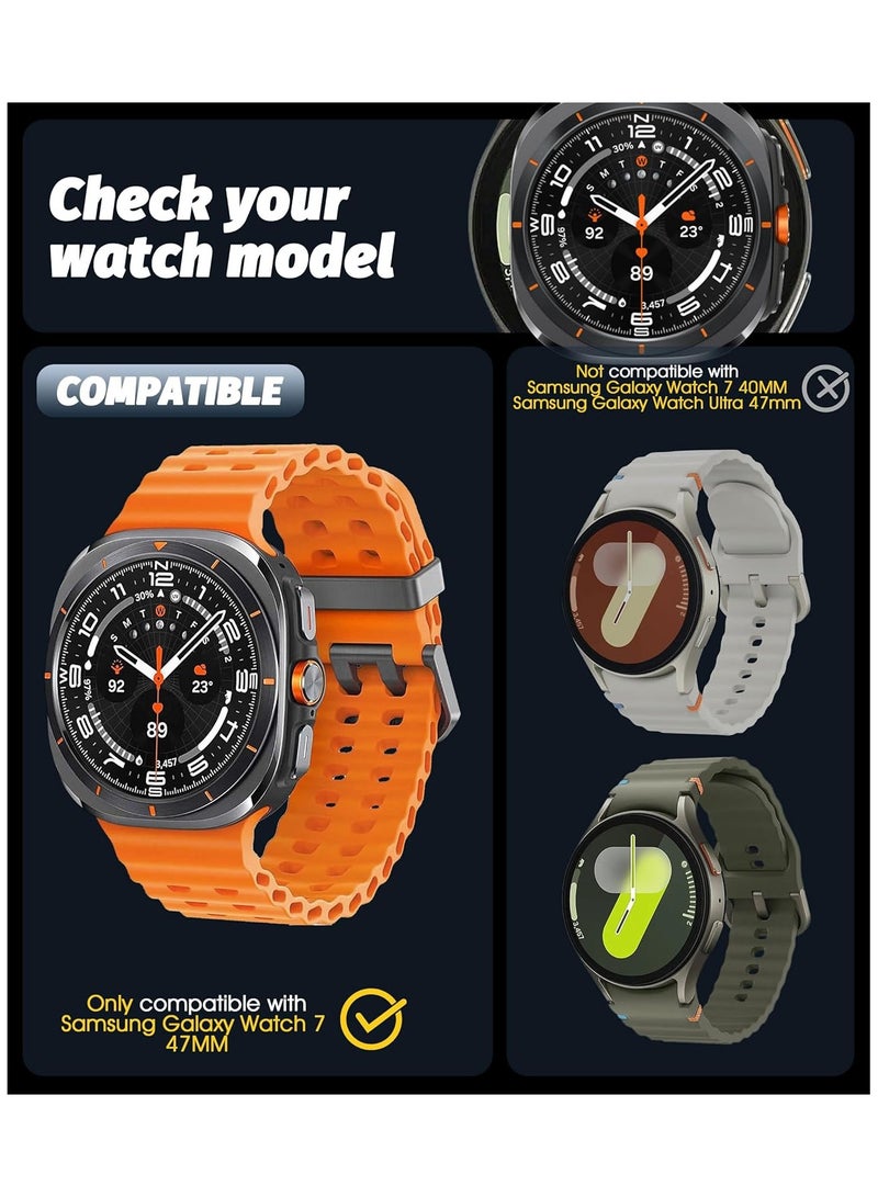 HablTech 3 Pack Screen Protector for Samsung Galaxy Watch 7 Ultra 47MM with Auto-alignment Installation kit,High Definition Anti-Scratch Bubble Free Clear Tempered Glass protective film - Image 2