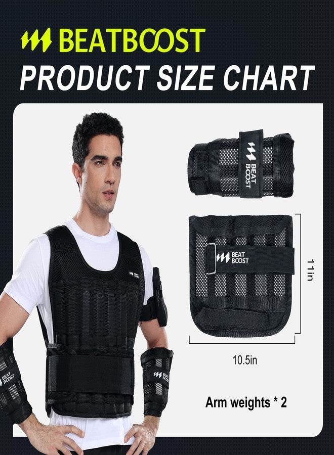 BeatBoost Wrist Weights 10lb Adjustable BeatBoost Arm Weights for Men Walking Pilates Exercise Workout Gym Aerobics - Image 5