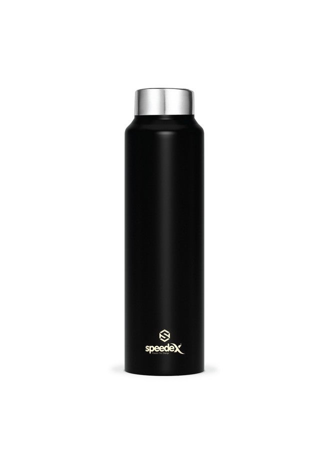 Speedex Stainless Steel Black Water Bottle 1 Litre with Screw Cap | Combo of 6 | Pack of 6 | Set of 6 | Leak Proof & BPA Free | Fridge Friendly for School, Office, Gym | For Men, Women, Kids - Image 2