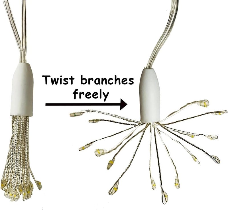 MIRADH Starbursts Lights, 10 ft USB-Powered Waterproof Warm-White Fairy Star String Lights – Indoor-Outdoor Décor for Diwali, Navratri, Christmas & New Year(Blue) - Image 4