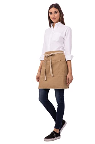Chef Works Unisex Austin Half Bistro Apron, Natural, One Size - Image 1