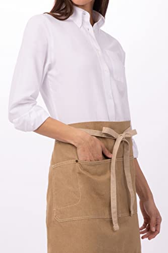 Chef Works Unisex Austin Half Bistro Apron, Natural, One Size - Image 5