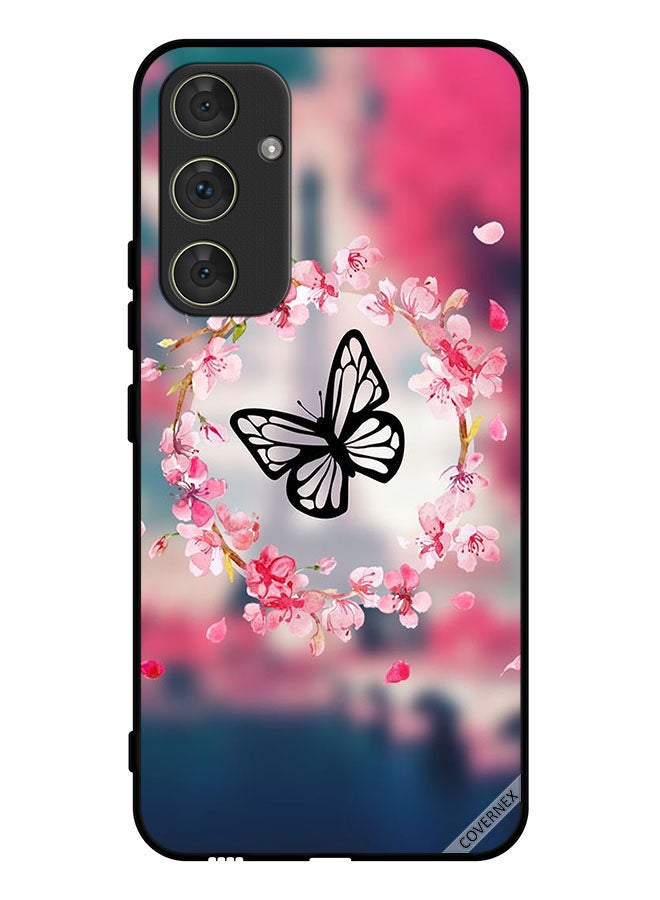 Covernex Protective Case Cover For Samsung Galaxy A54 Butterfly In Flower Ring - Image 1