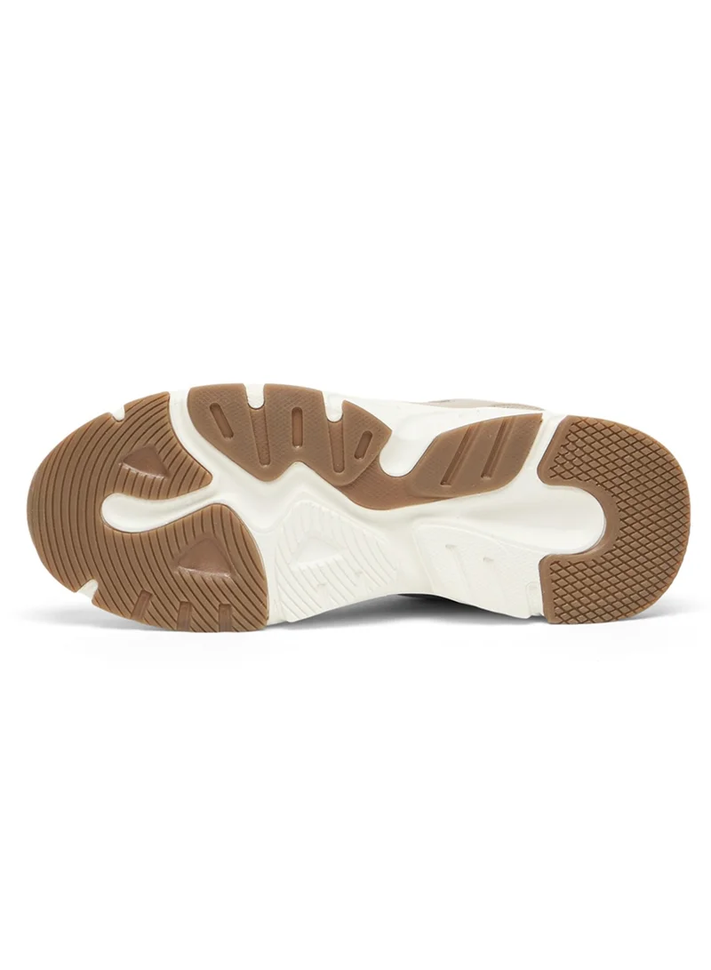 U.S. Polo Assn. Beige Women's Low-Top Beige Casual Sneakers - Lightweight Shoes Stylish Lace-Up Design Shoes with Comfort Cushioned Sole for Everyday Wear for Women | Best Price UAE