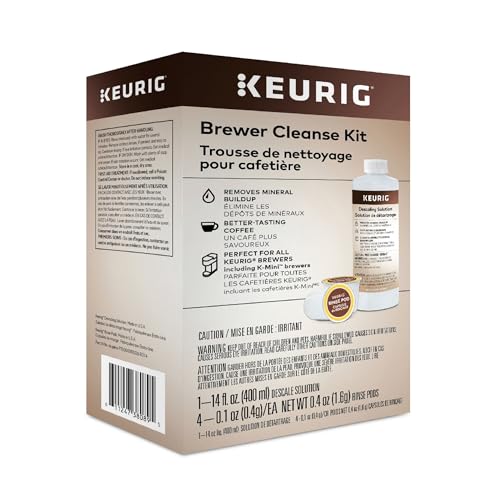 Keurig Brewer Cleanse Kit For Maintenance Includes Descaling Solution & Rinse Pods, Compatible with Keurig Classic/1.0 & 2.0 K-Cup Pod Coffee Makers, 4 Count - Image 1