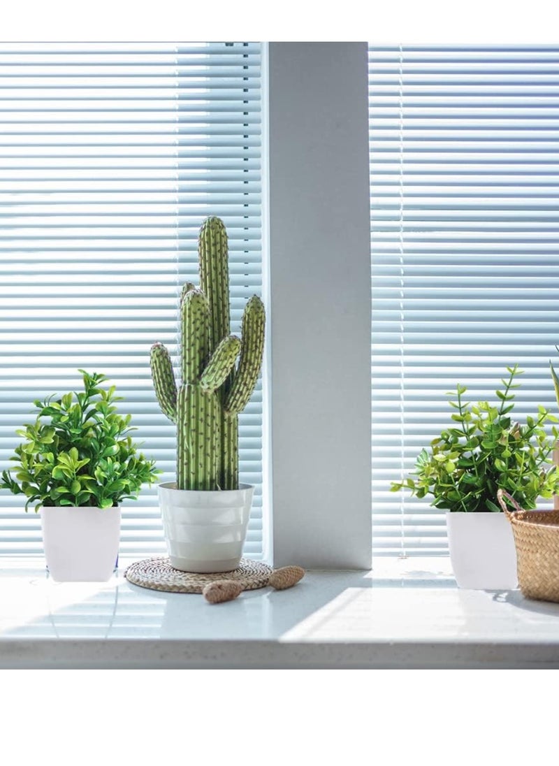 Generic 4 Pack Mini Fake Plants Small Potted Artificial Plants Plastic Plants for Home Bathroom Office Table Decoration  - Image 4