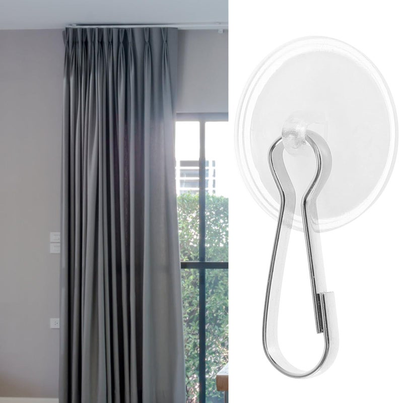Strong Self Adhesive Ceiling Hooks 10 Pack No Drill Seamless Sticky Hooks for Hanging Lanterns Plants Bathroom Decor - Image 5