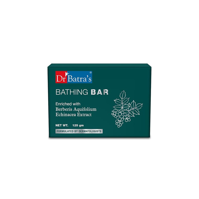 Dr Batra's Dr Batras Bathing Bar Enriched with Berberis and Aquifolium Soap for clean clear  luminous skin Protection from infectionsLonglasting moisturzing effect 125g Pack of 4 - Image 2