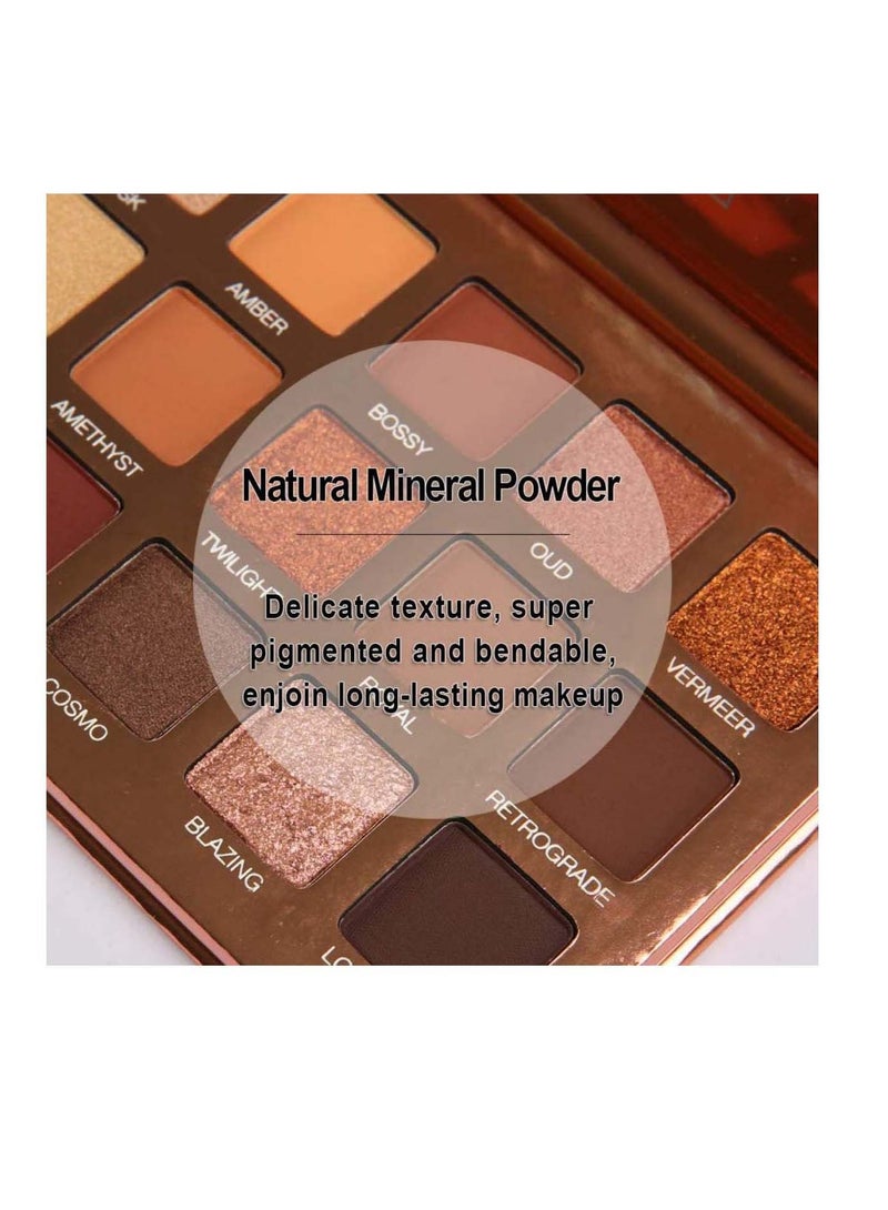 SYOSI مجموعة ظلال العيون الاحترافية S mokey Eye Shadows Nudes Highly P IGmented 18 Warm Chocolate Colors Matte Shimmer Neutral Eyeshadow Makeup Kits Nude 18 coloursلوحة ظلال العيون الاحترافية S mokey Eye - Image 5