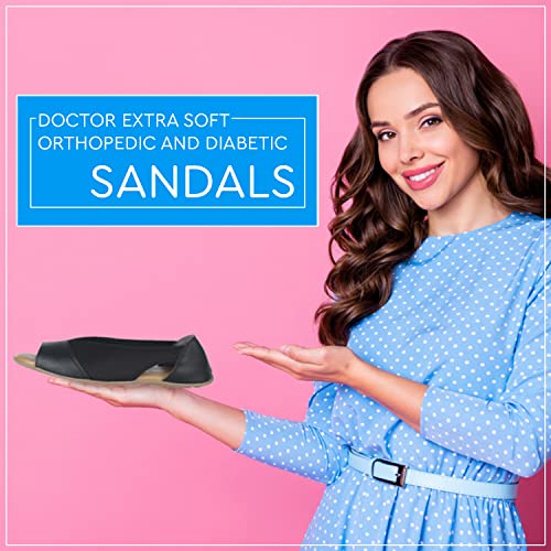 DOCTOR EXTRA SOFT Women's Sandals Ortho Care Orthopaedic Diabetic Daily Use Dr Sole Footwear Casual Stylish Chappals Slippers for Ladies & Girl's 2122Black-38 UK - Image 4