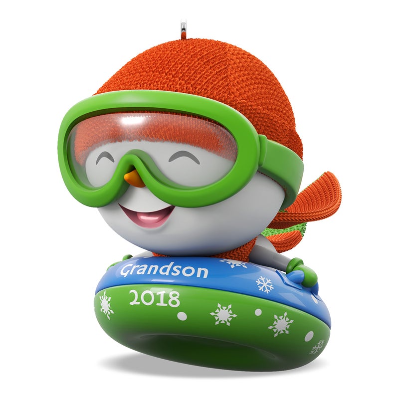 هولمارك تذكار زخرفة عيد الميلاد 2018 سنة مؤرخة حفيد الثلج - Image 1