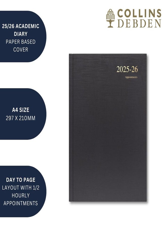 Collins 'Essentials' 12 Month Mid/Academic Year Planner, July 2025-July 2026 Day-to-Page Appointments Diary, A4 Hard Cover, Purple - Image 2