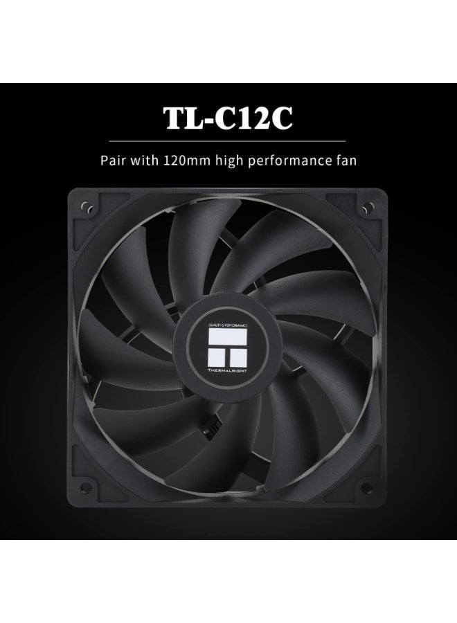 Thermalright Thermalright Assassin X120 Refined SE CPU Air Cooler,TL-C12C PWM Fan with 1550RPM, 148mm High CPU Cooling, 25.6DBa, for AM4/AM5/Intel LGA 1150/1151/1200/1700/1851 - Image 3
