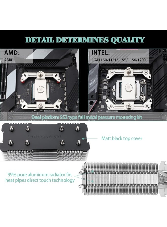 Thermalright Thermalright Assassin X120 Refined SE CPU Air Cooler,TL-C12C PWM Fan with 1550RPM, 148mm High CPU Cooling, 25.6DBa, for AM4/AM5/Intel LGA 1150/1151/1200/1700/1851 - Image 5