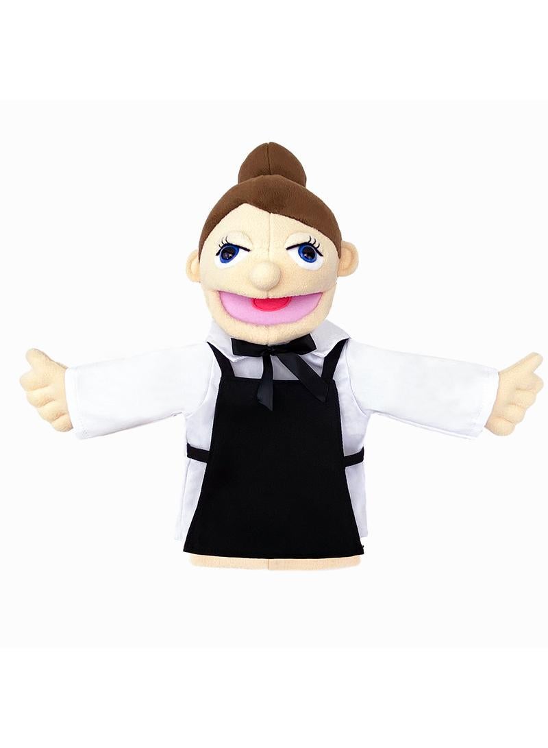 1 Pcs Waiter Occupation Professional Figurine Role Playing Parent-Child Interaction Toy Family Companionship Plush Doll Figurine Toy Hand Puppet - Image 1