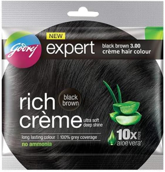 Hair Colour Black Brown 20g LongLasting Natural Shine AmmoniaFree Easy Application Quick Results Black Brown Pack of 1