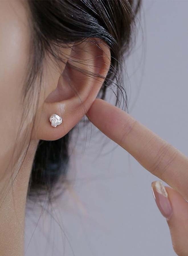 20g Heart-Shaped Earrings, 925 Sterling Silver, Simple Design, Lightweight And Mini, Suitable For Cartilage Piercings, With Tragus Screws And Ear Tips, Small And Exquisite, Minimalist Style, Suitable For Sensitive Ears. Size: 4*4mm Per Pair, 6*6mm Per Pair - Image 4