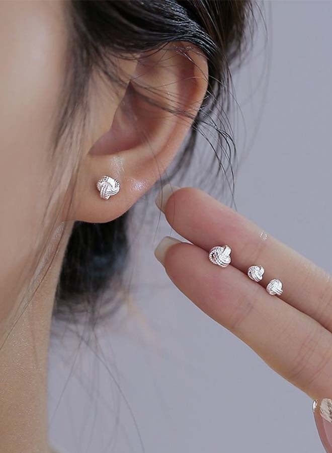 20g Heart-Shaped Earrings, 925 Sterling Silver, Simple Design, Lightweight And Mini, Suitable For Cartilage Piercings, With Tragus Screws And Ear Tips, Small And Exquisite, Minimalist Style, Suitable For Sensitive Ears. Size: 4*4mm Per Pair, 6*6mm Per Pair - Image 3