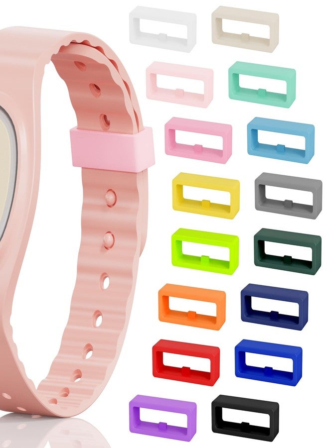 Vigamen 16 Pack Magic Band Locks,Band Keeper Compatible with Disney Magic Bands 1.0/2.0,Fitbit Charge/Charge HR/Garmin Vivofit,Elastic Silicone Fastener Rings Security Loop/Holder/Clips,Multi-Color - Image 1