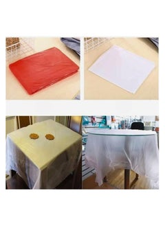 Generic Premium Quality Disposable Plastic Tablecloth, Red Leak Proof Plastic Party Table Covers, Decorative Tablecloths for All Table Shapes, Perfect for Parties and Events  - Image 3