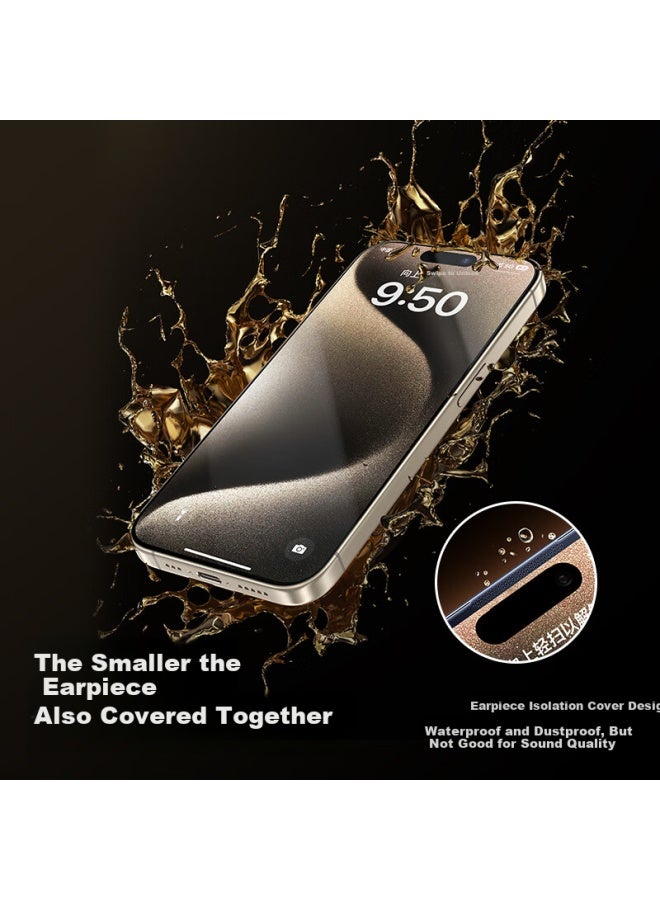 Smartdevil Iphone 15 Pro Max Tempered Glass Screen Protector Apple 15 Pro Max Phone Film Corning Full Coverage Shatterproof Anti-fingerprint Dust-free Installation - Image 3
