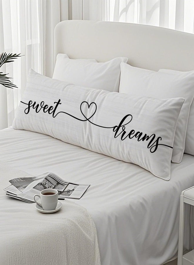 PIUD Sweet Dreams 20x54 Body Pillow Cover, Master Bedroom Decor, Farmhouse Decor, Best Wedding Gifts for Couples Decorative Long Body Pillow Cases for Bed Couch - Image 4