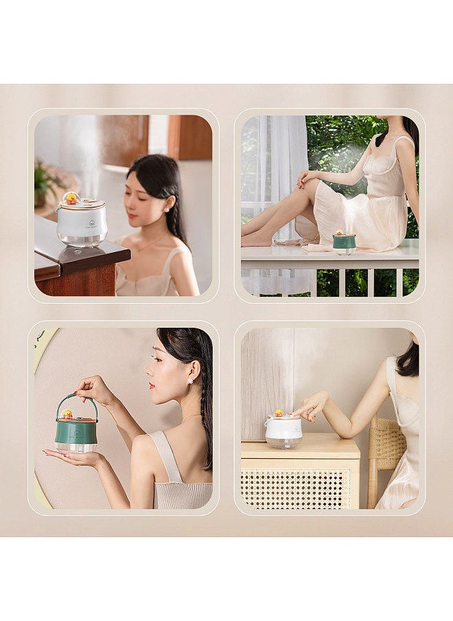 Generic - 400mL Double Spray Humidifiers with Warm White Light Cute Animal Shaped Cool Mist Humidifier Portable Low Noise Desk Humidifiers 3 Spray Modes - Image 1