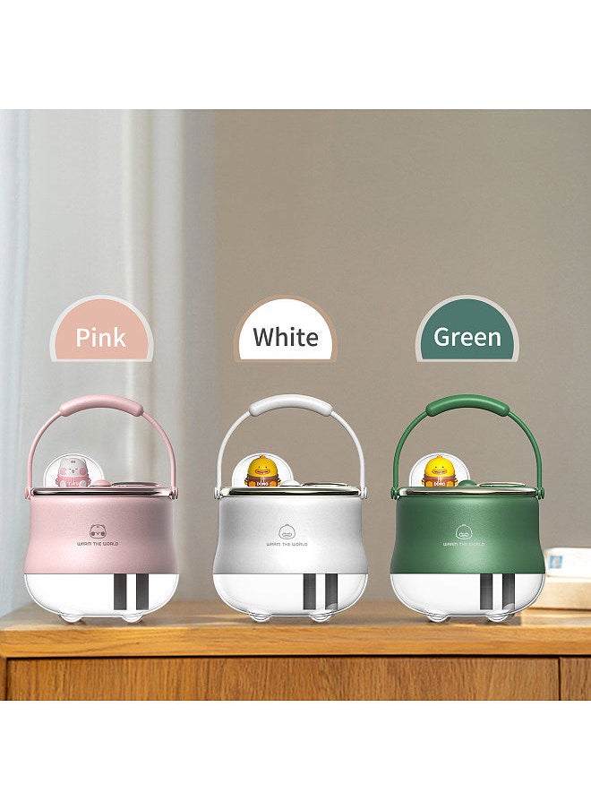 Generic - 400mL Double Spray Humidifiers with Warm White Light Cute Animal Shaped Cool Mist Humidifier Portable Low Noise Desk Humidifiers 3 Spray Modes - Image 1