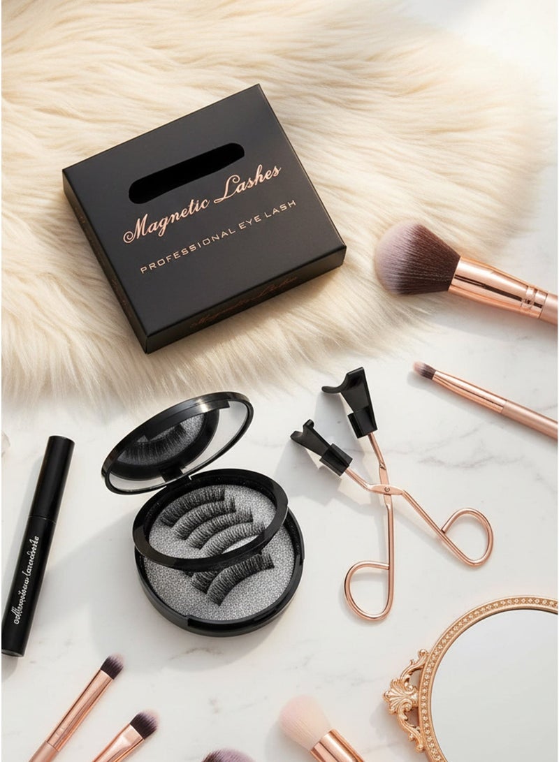 ماجنيتك مجموعة الرموش المغناطيسية - رموش احترافية قابلة لإعادة الاستخدام بمظهر طبيعي وتصميم مغناطيسي - Image 1