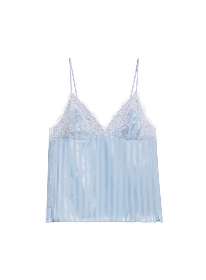 AIMER Embroidered Lace Striped Spaghetti Strap Camisole For Women - Image 3