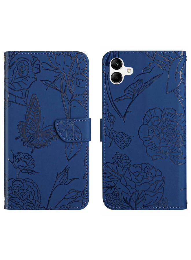 S-TOP Case For Samsung Galaxy F14 5G Global HT03 Skin Feel Butterfly Embossed Flip Leather Phone Case - Image 1